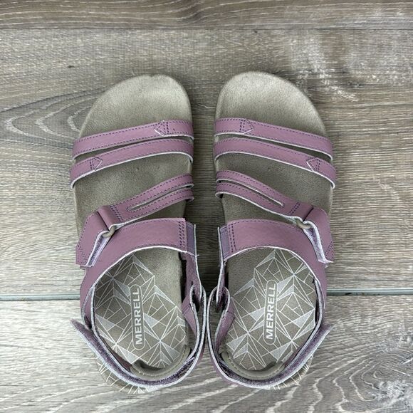 Merrell Sandspur Convert Women’s Sz 5 Elderberry Leather Slingback Hiking Sandal - Picture 5 of 10